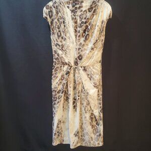 Roberto Cavalli Designer Midi Dress Vintage Leopard Print EU Size 44